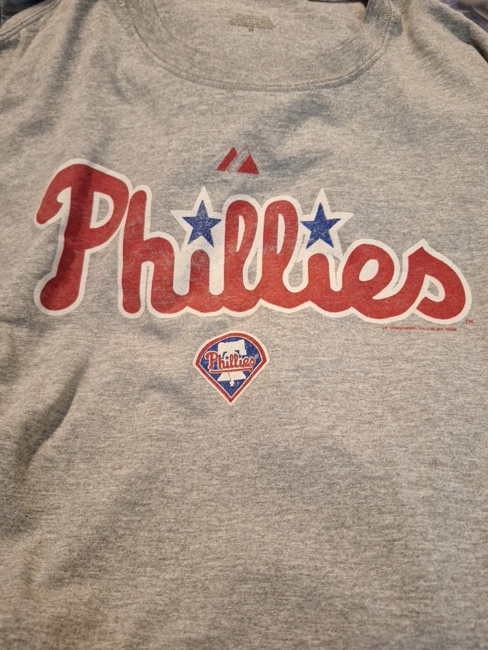 MLB Philadelphia Phillies Gray Short Sleeve Logo Tee